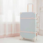 BeaSumore Retro PU Leather Rolling Luggage Set Spinner Suitcase Wheel Vintage Cabin Trolley Women's Handbag Travel Bag