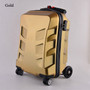 New Designe 21inch TSA Lock Scooter Luggage Aluminum Suitcase With Wheels Skateboard Rolling Luggage Travel Trolley Case