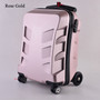 New Designe 21inch TSA Lock Scooter Luggage Aluminum Suitcase With Wheels Skateboard Rolling Luggage Travel Trolley Case
