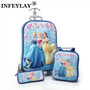 3D Anime stereo Student trolley case Cute kids Travel suitcase boy girl cartoon Lunch bag pencil box The Avengers children gift