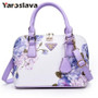 Printing Floral Fashion Women Bag Brand Shell Leather Bags Women Handbags Designer Shoulder Bags Sac A Main Femme  LL489