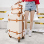 New Retro Rolling Luggage Set Spinner Women Travel Bag Suitcase Wheels Password Trolley Student Carry On Trunk