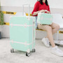 New Retro Rolling Luggage Set Spinner Women Travel Bag Suitcase Wheels Password Trolley Student Carry On Trunk