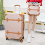 New Retro Rolling Luggage Set Spinner Women Travel Bag Suitcase Wheels Password Trolley Student Carry On Trunk