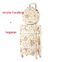 Vintage Rolling Luggage Set With Handbag,Women High-quality Wood +PU leahter Travel Suitcase Cosmetic Bag,Wheel Trolley Case Box