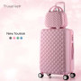 Cartoon Plaid fashion cute female Rolling Luggage Spinner Suitcase Wheels Carry On Travel Bags