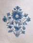 Schumacher pillow cover / Blue and Ivory Pillow cover / Block Print Pillow Cover / Floral Pillow Cover