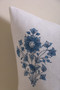 Schumacher pillow cover / Blue and Ivory Pillow cover / Block Print Pillow Cover / Floral Pillow Cover