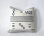Navy Blue Cream and Grey Throw Pillow Covers / Heavy Woven / Beautiful Texture / Navy Decorative Pillows