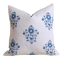Schumacher Blue and White Pillow cover / Block Print Pillow Cover / Beatrice Bouquet
