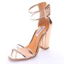 Clear Strappy Buckle Sandal Heels