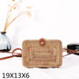 Brown Woven Rattan Bag Round Straw Shoulder Bag