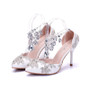 Bridal Crystal Rhinestone Pointed Toe High Heels