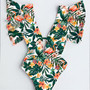 Off The Shoulder Ruffle One Piece Swimsuit