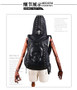 3-D Steampunk Skull leather Backpack with Hood Cap