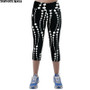 TOIVOTUKSIA Legging Women Print Summer Style Black Pants Capris Women Leggins Female Pants Thin and Soft Mid Calf Legging