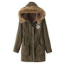 Winter Women Coat 2020 Women's Parka Casual Outwear Military Hooded fur Coat Down Jackets Winter Coat for Female