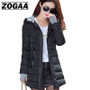 Women Winter Hooded Warm Coat Plus Size Candy Color Cotton Padded Jacket Female Long Parka Womens Wadded winter jacket women