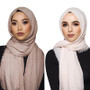 Women Muslim Crinkle Hijab Scarf Soft Cotton Headscarf Islamic Hijab Shawls And Wraps