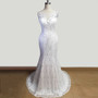 Lace Mermaid Wedding Dresses Lace Up Back Beaded Wedding Gowns