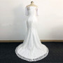 Lace Mermaid Wedding Dresses Off The Shoulder Half Sleeves Wedding Gowns