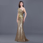 Sparkly Beading Crystal Sequin Mermaid Evening Dress