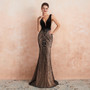 Mermaid Evening Dress Sexy Plunging Backless