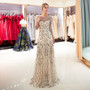 Luxury Evening Dress Beaded Beading Crystal A-Line Formal