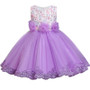 Baby Girl 3D Flower Silk Princess Dress for Wedding Party