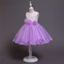 Baby Girl 3D Flower Silk Princess Dress for Wedding Party