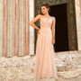 Evening Dresses Long Blush Pink A-line Chiffon Dresses For Wedding