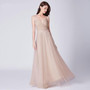 Evening Dresses Long Blush Pink A-line Chiffon Dresses For Wedding