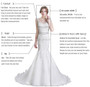 Vintage Princess Wedding Dress V Neck Backless Sequin Beach Bridal Dress