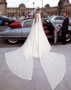 Vintage Princess Wedding Dress V Neck Backless Sequin Beach Bridal Dress