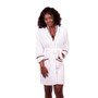 Cozy Terry with Brown Border Bathrobe Set