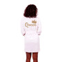 Cozy Terry with Brown Border King and Queen Personalized Bathrobe Set