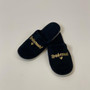 Sample Sale - Black Slippers "Bridesmaid" in Gold Glitter