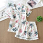 Cotton Pajamas Set Short Sleeve Top + Shorts Cartoon Printed