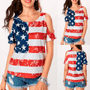 American Flag Shoulders Off T-Shirt