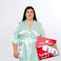 Mother’s Day gift Satin Customized robe + slippers