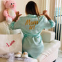 Mother’s Day gift Satin Customized robe + slippers