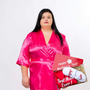 Mother’s Day gift Satin Customized robe + slippers