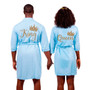 Cotton Waffle-Knit Customized King and Queen Matching Robes for Couples Set