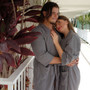 Cotton Waffle-Knit Customized King and Queen Matching Robes for Couples Set