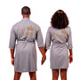 Cotton Waffle-Knit Customized King and Queen Matching Robes for Couples Set