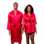 Satin King and Queen Matching Family Robes Set With Personalization