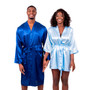 Satin King and Queen Matching Family Robes Set With Personalization