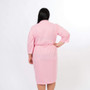 Cotton Waffle-Knit Plus size Pink Bridesmaids Robes