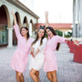 Cotton Waffle-Knit Plus size Pink Bridesmaids Robes