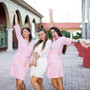 Cotton Waffle-Knit Pink Bridesmaids Robes